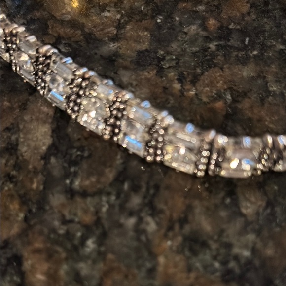 BaubleBar Silver Filigree choker Necklace Timeless Design - Picture 3 of 3